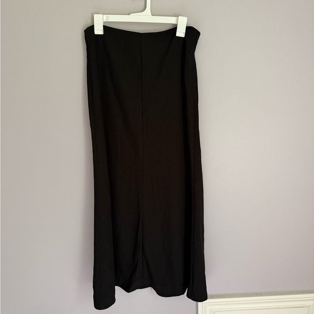 Know One Cares Black Maxi Slip Skirt - Picture 2 of 4